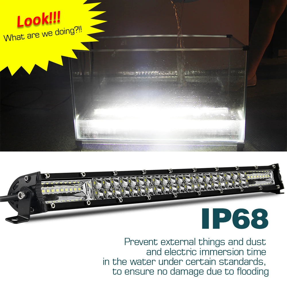 CO LIGHT Super Slim 12D LED Light Bar — 8" / 20" / 32" Spot Flood Combo, 12V / 24V