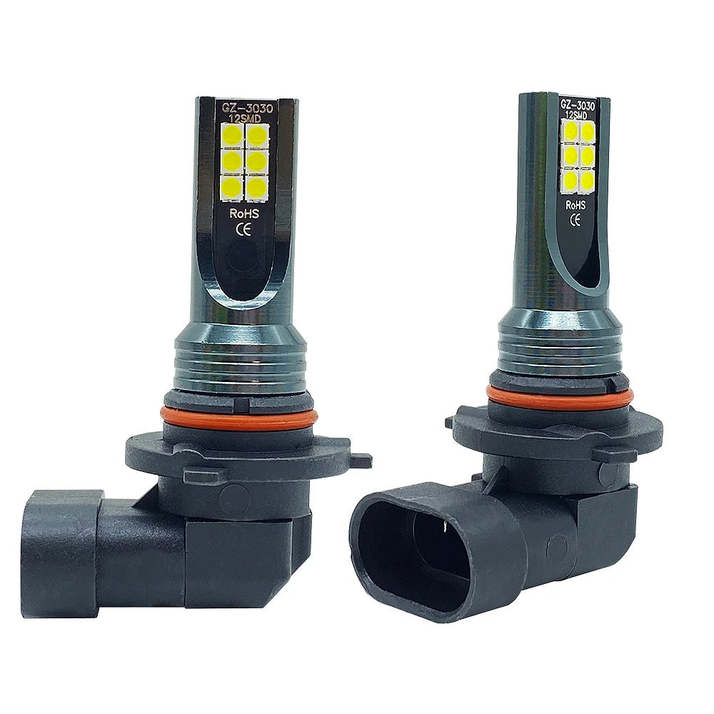 LED Headlight & Fog Light Bulbs — H1 H3 H4 H7 H8 H9 H10 H11 9005 9006, 12000LM 80W 12V (Pair)