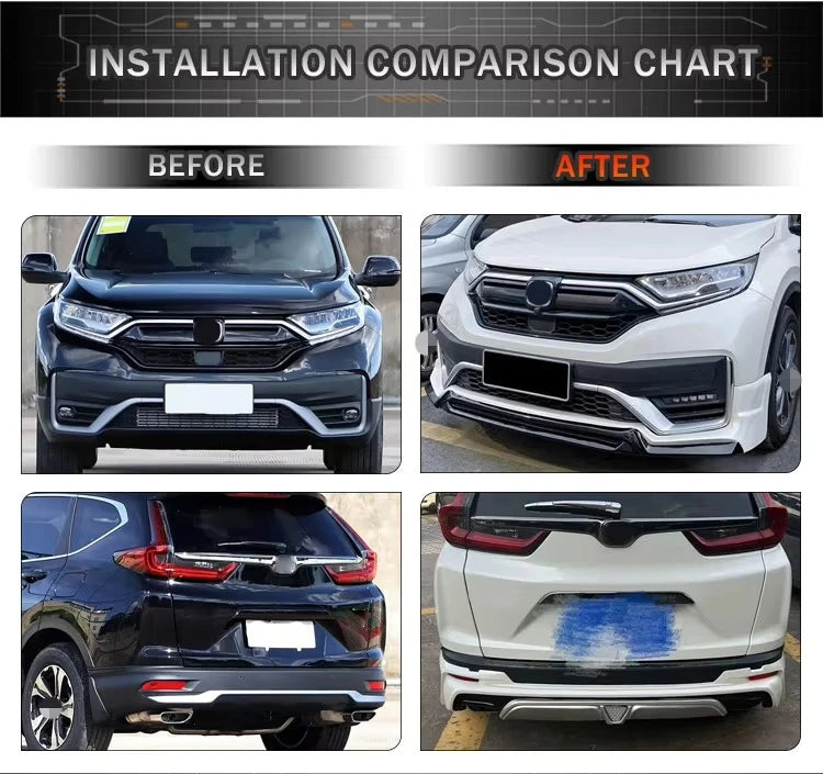 Honda CR-V 2021–2022 Front & Rear Bumper Lip Kit