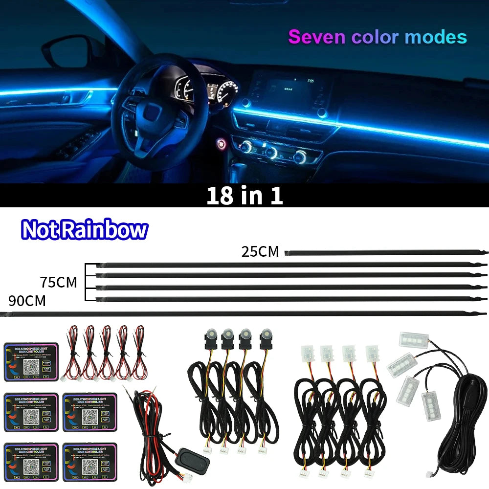 12V Car Starry Sky Ceiling Fibre Optic Light — App Bluetooth Control, Full Sky Panoramic