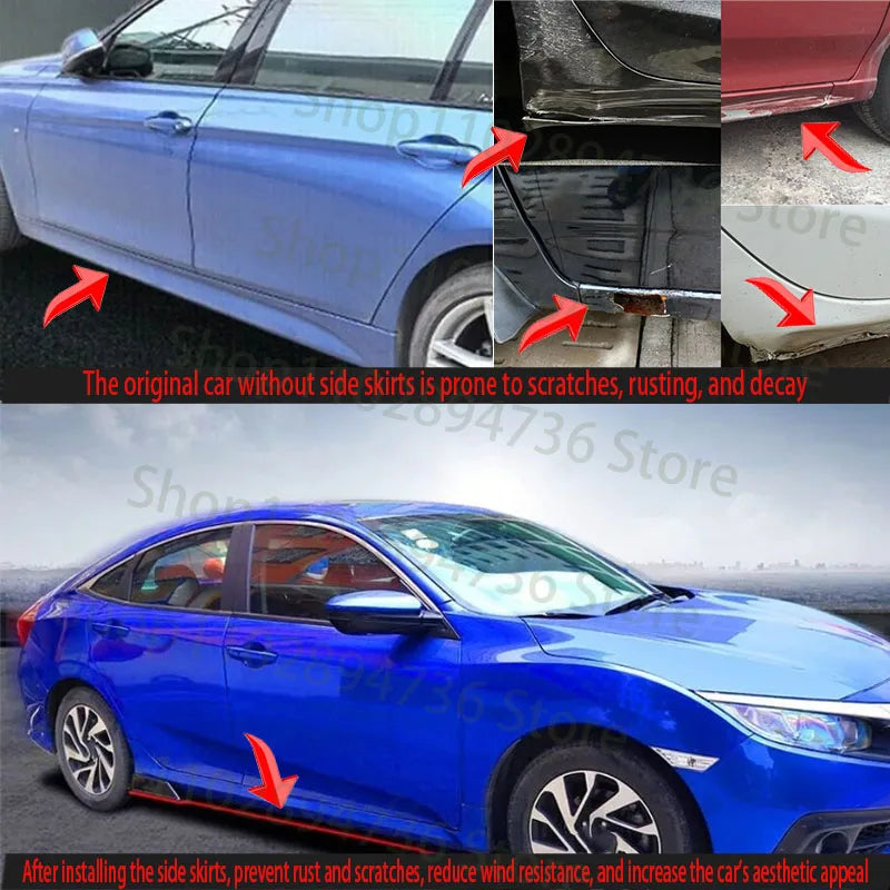 FOR AUDI e-tron GT 2M Car Side Skirt Side Spoiler