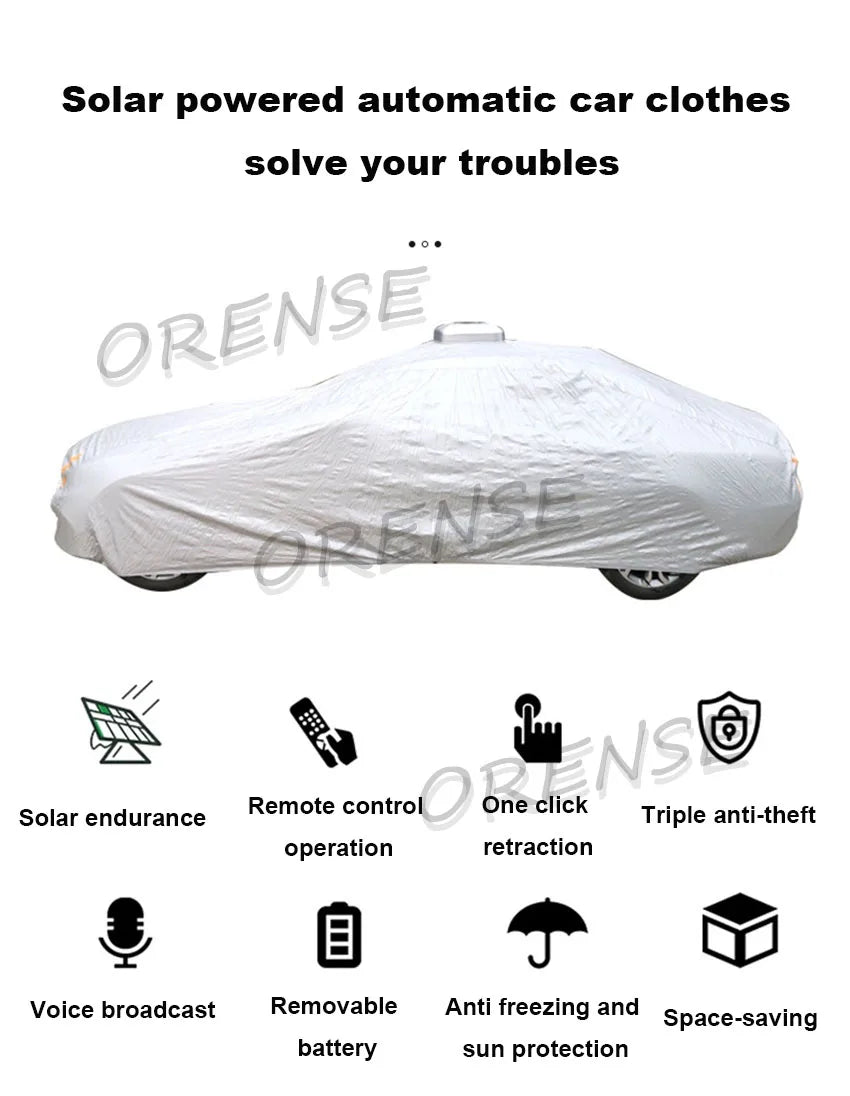Fully Automatic Car Cover — Intelligent Remote Control Solar Sunshade