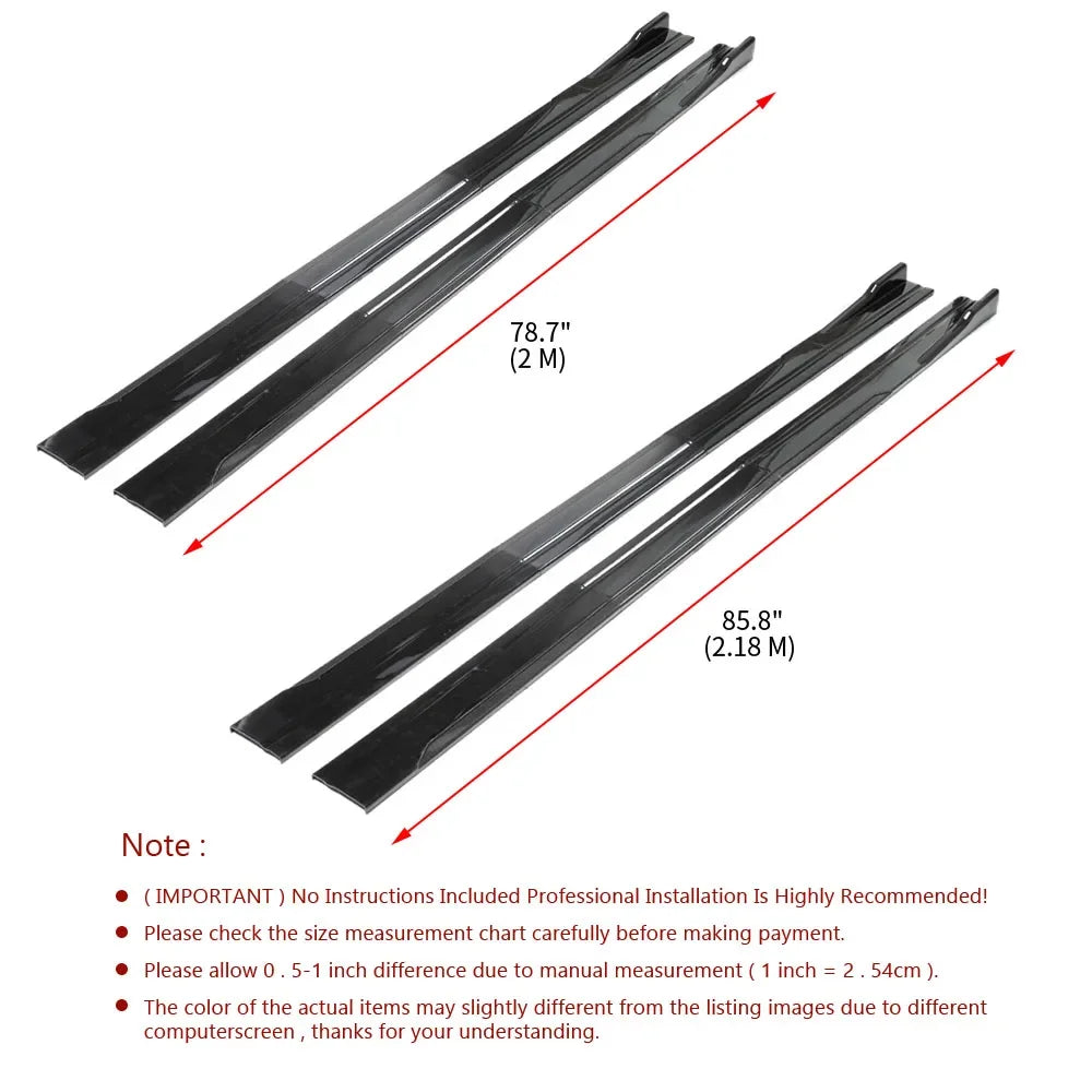Universal 2M / 2.18M Side Skirt Car Side Spoiler