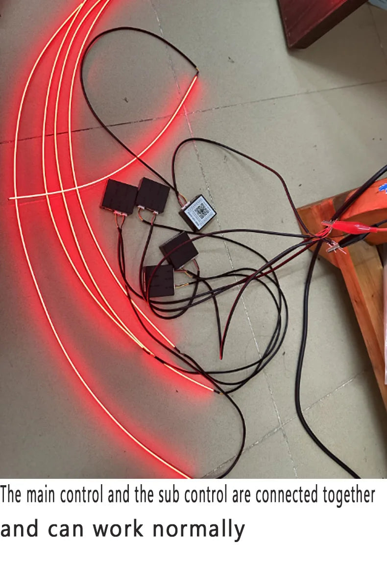 Led Car Ambient Lights RGB Symphony Streamer Bluetooth Rainbow Acrylic Strips