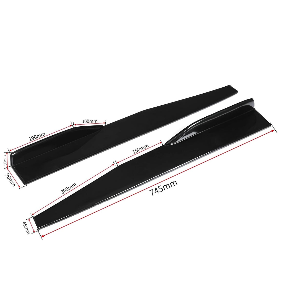 Universal Gloss Black Side Skirt