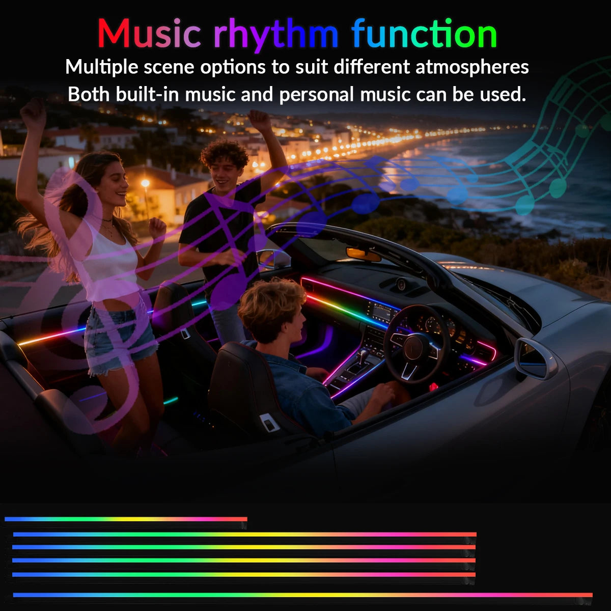 12V Car Starry Sky Ceiling Fibre Optic Light — App Bluetooth Control, Full Sky Panoramic