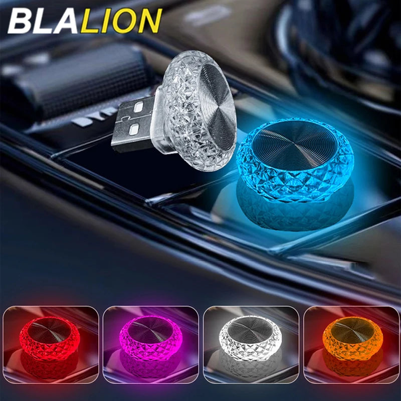 Portable USB Mini LED Car Ambient Atmosphere Lamp — Plug & Play Interior Light