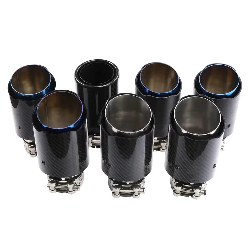 Universal Glossy Carbon Fiber Muffler Tip Exhaust
