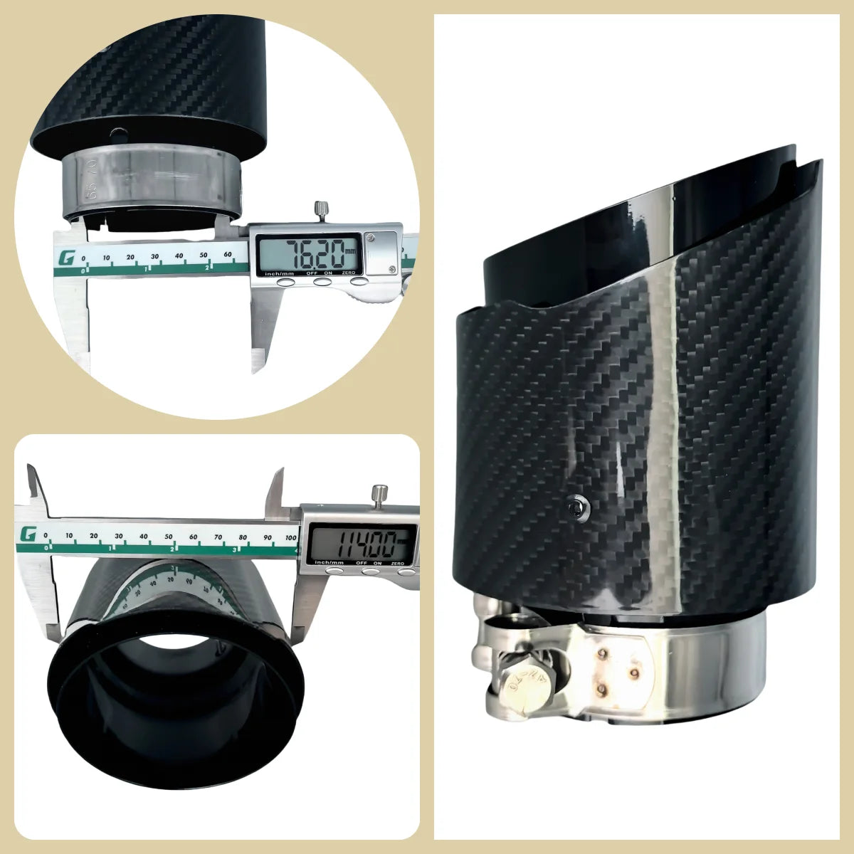 Universal Carbon Fiber/Stainless Steel Nozzle Tip