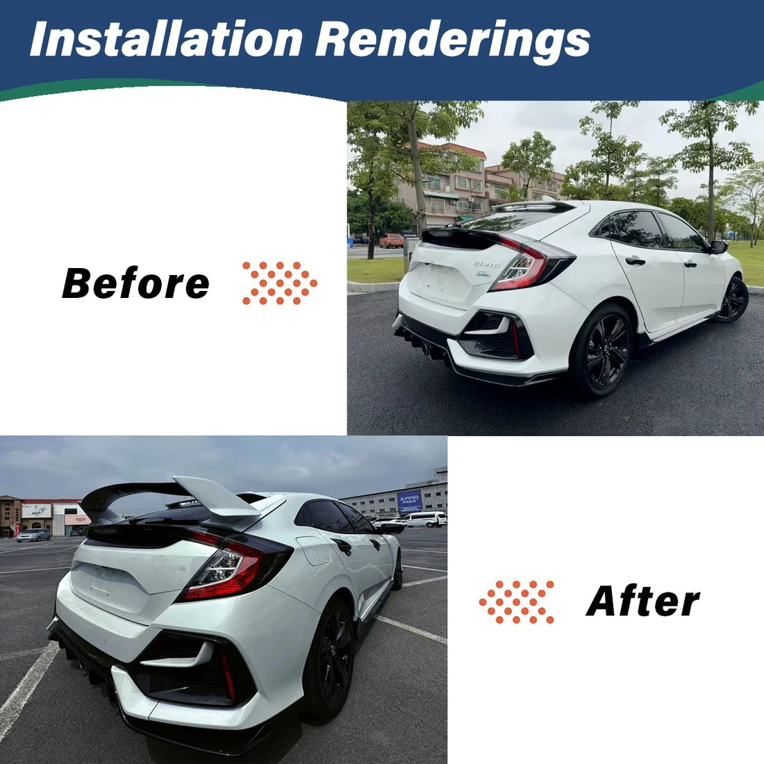 Honda Civic 2016 - 2021 Type R Style Spoiler