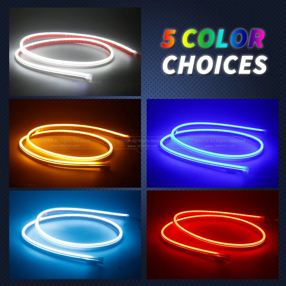 Universal LED Car Hood Ambient Light Strip — DRL Daytime Running Light 12V