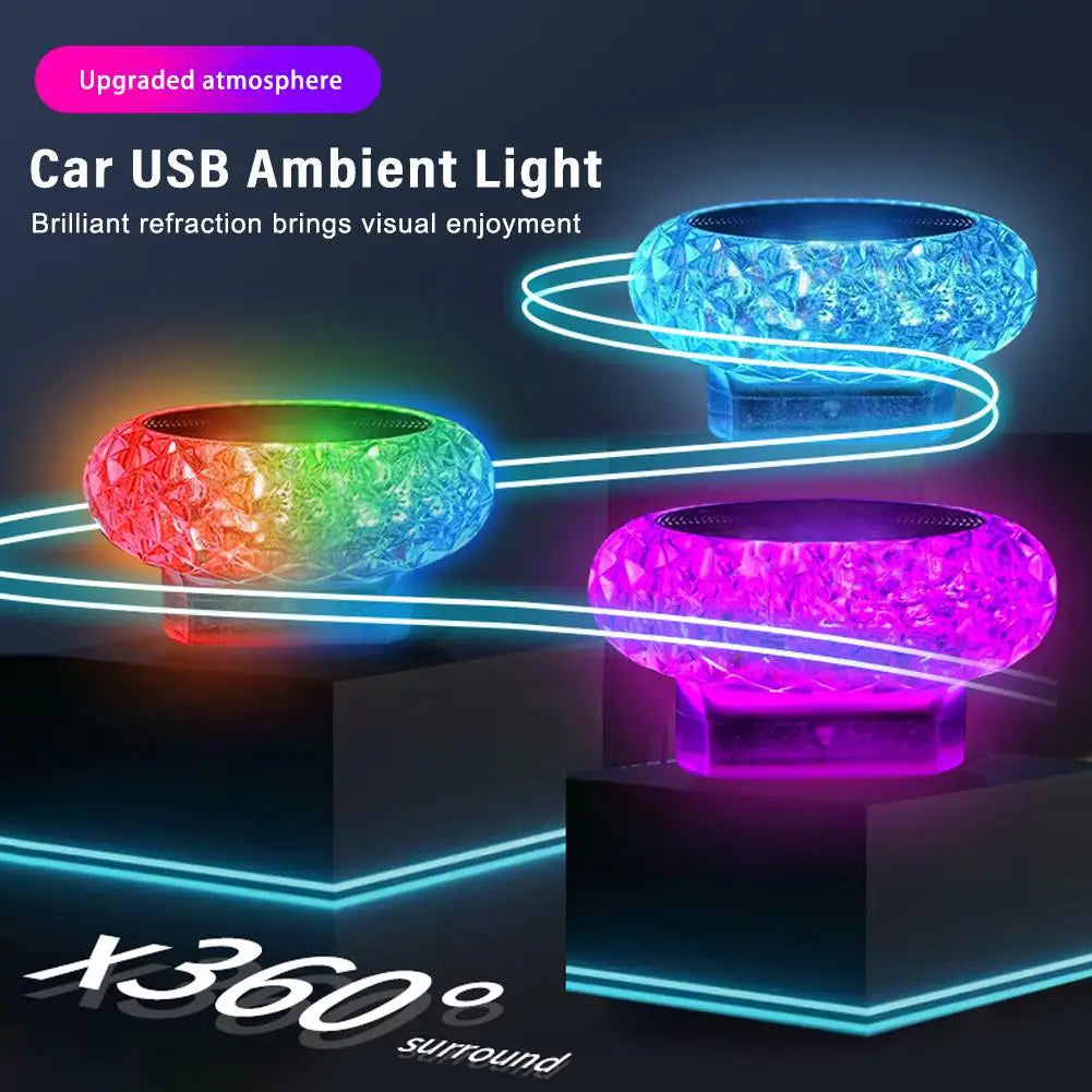 Portable USB Mini LED Car Ambient Light — Plug & Play Interior Atmosphere Lamp