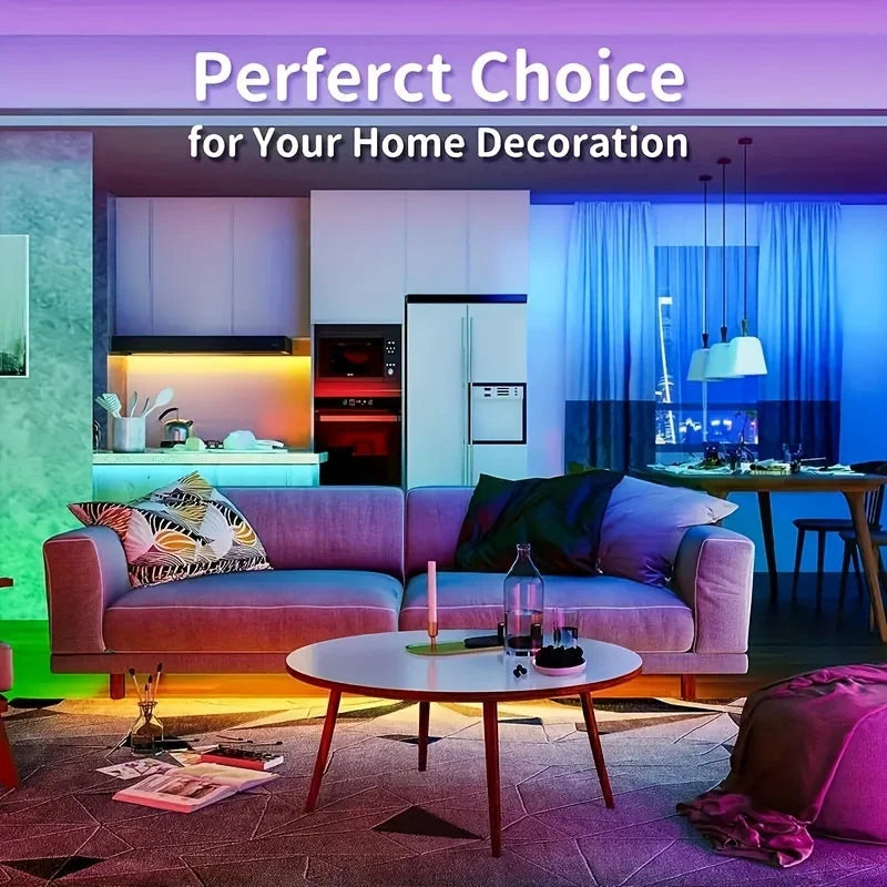 USB RGB LED Strip Light — App / IR / Bluetooth Control, TV Backlight & Home Ambient
