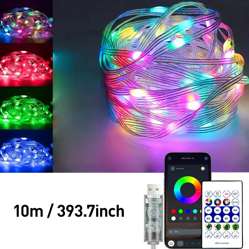 USB LED Strip Decorative Light — Car, Christmas, Halloween & Festive Atmosphere