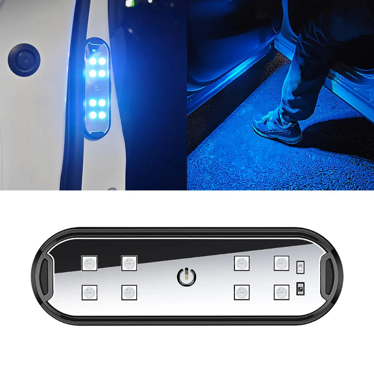 Car LED Door Puddle Lights — RGB Wireless USB Welcome Projector Ambient Lamp (2 Pack)