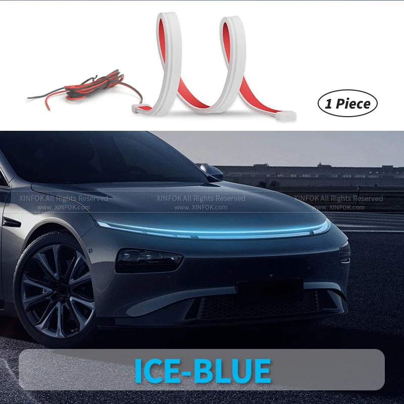 Universal LED Car Hood Ambient Light Strip — DRL Daytime Running Light 12V