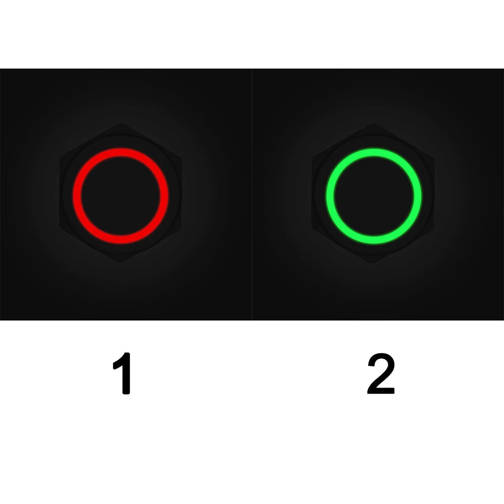 16MM 19MM 22MM Double Colors LED Metal Push Button Switch Waterproof Lamp Doorbell Car Boat Momentary Latching 6V 12V 24V 220V