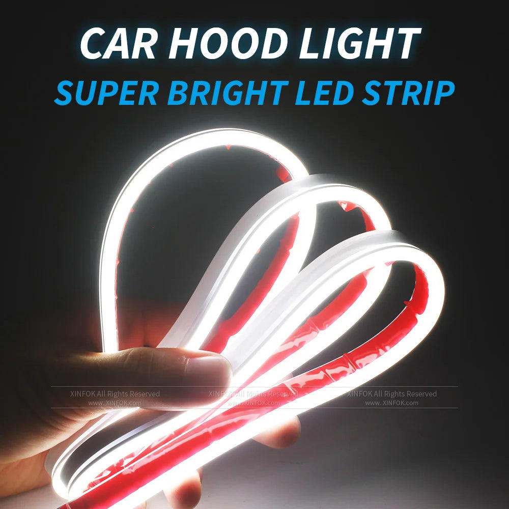 Universal LED Car Hood Ambient Light Strip — DRL Daytime Running Light 12V