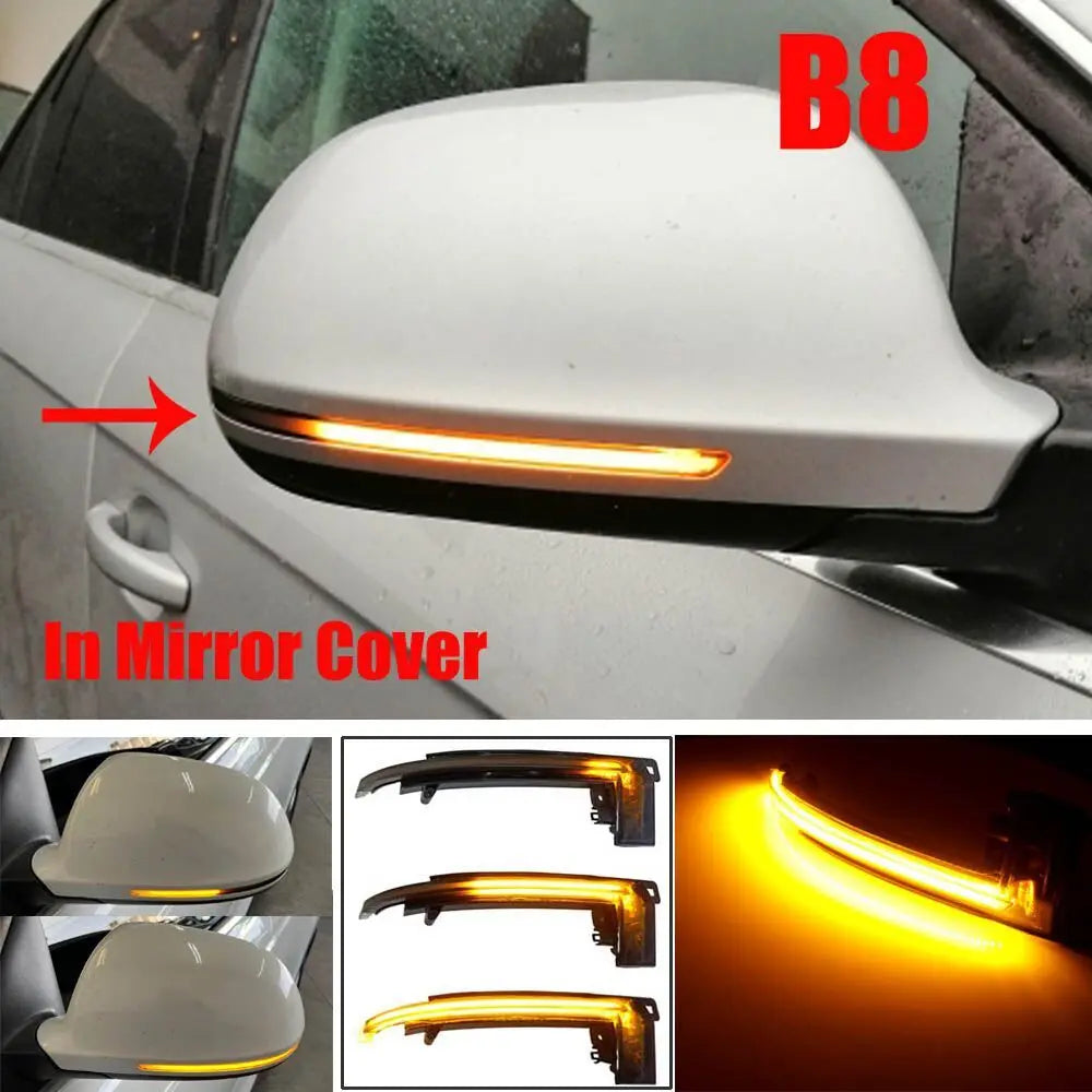 For Audi A3 S3 8P 10- 2012 A4 S4 RS4 B8 8K ( B8.5 ) A5 S5 RS5 2011-2015 Side Wing Mirror Indicator Dynamic Turn Signal LED Light