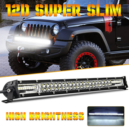 CO LIGHT Super Slim 12D LED Light Bar — 8" / 20" / 32" Spot Flood Combo, 12V / 24V