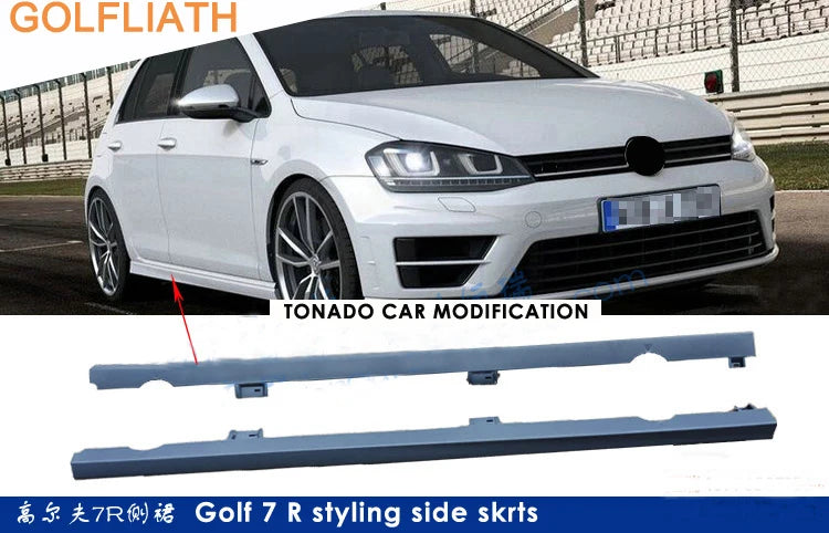 GOLF R STYLE unpainted ABS racing car body kit side skirts Volkswagen VW Golf 7 MK7 2014 2015 2016