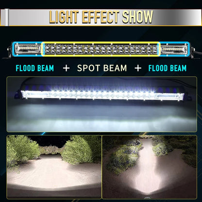 CO LIGHT Super Slim 12D LED Light Bar — 8" / 20" / 32" Spot Flood Combo, 12V / 24V