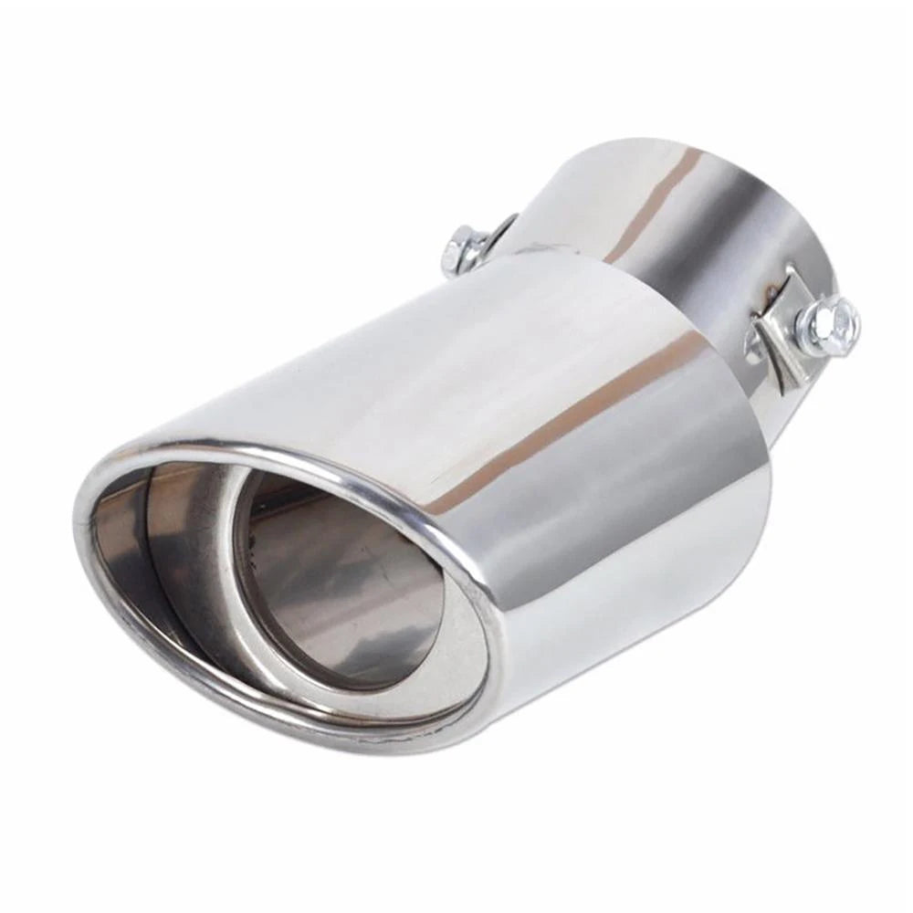 Universal Silver Tail Muffler Exhaust Tip Pipe