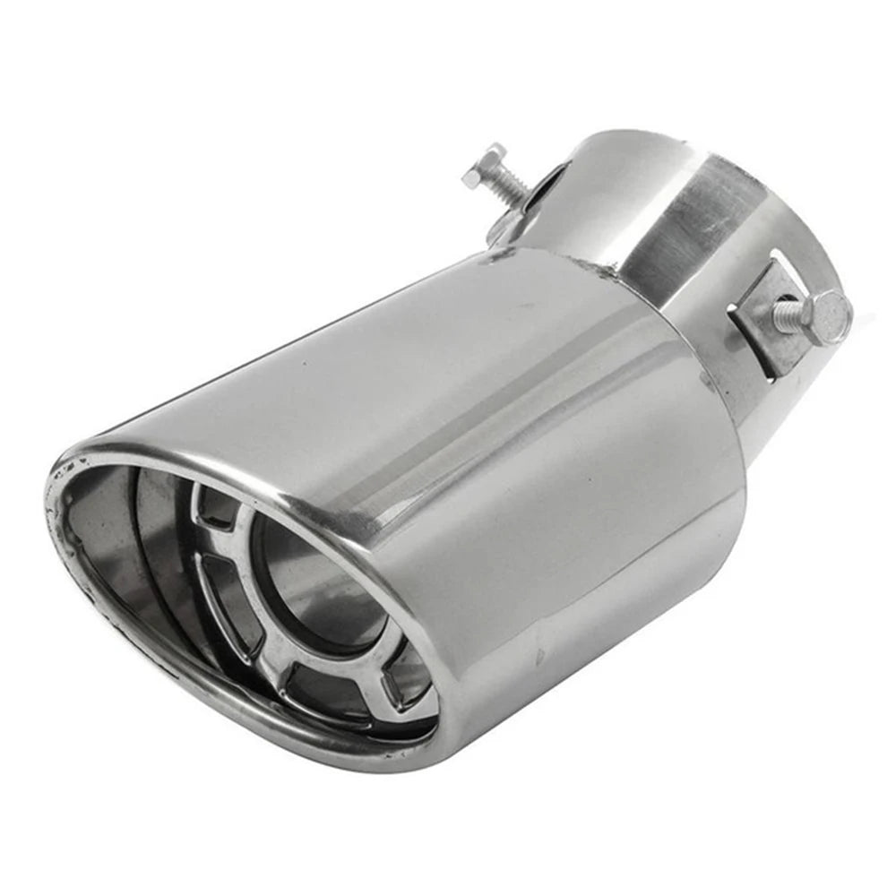 Universal Silver Muffler Exhaust Tip — Suits All Cars
