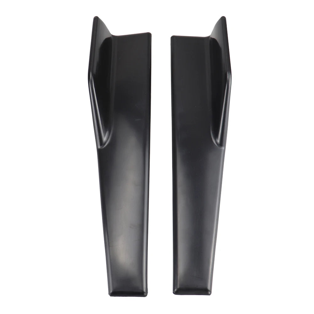 Universal 45cm Side Skirt Rocker Splitter Kit Black/Carbon Fiber Diffuser Extension Panel