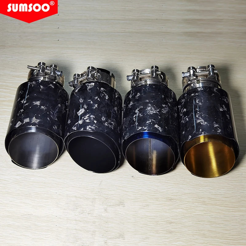 Carbon Muffler Tip Exhaust Universal Stainless