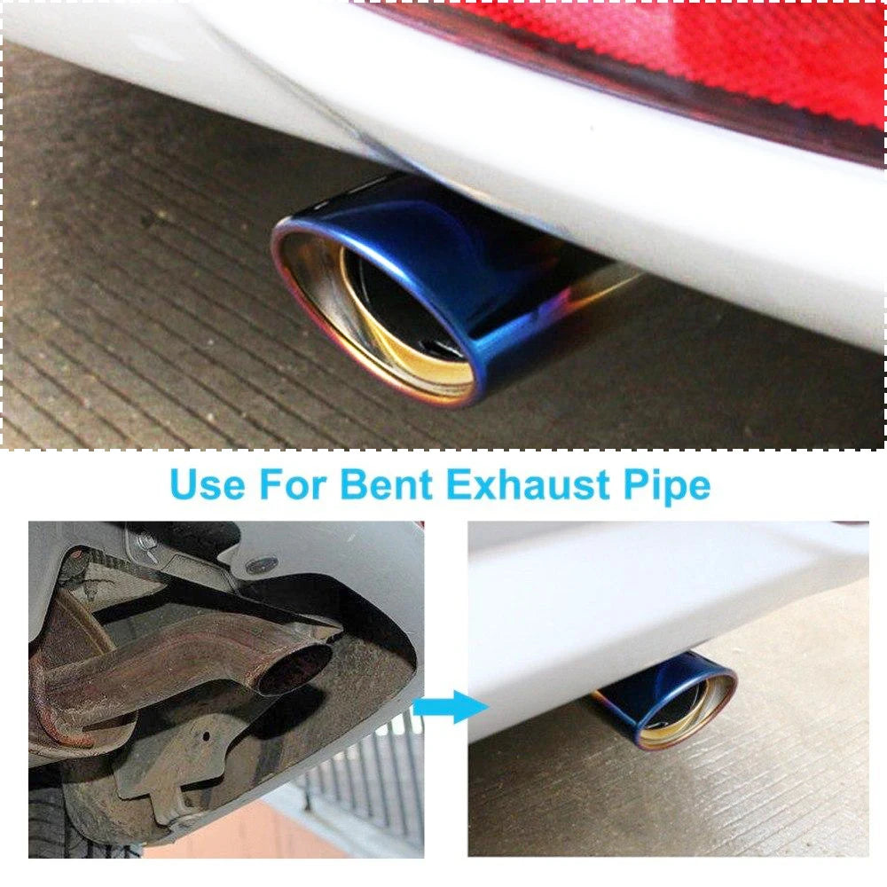 Universal Silver Muffler Exhaust Tip — Suits All Cars