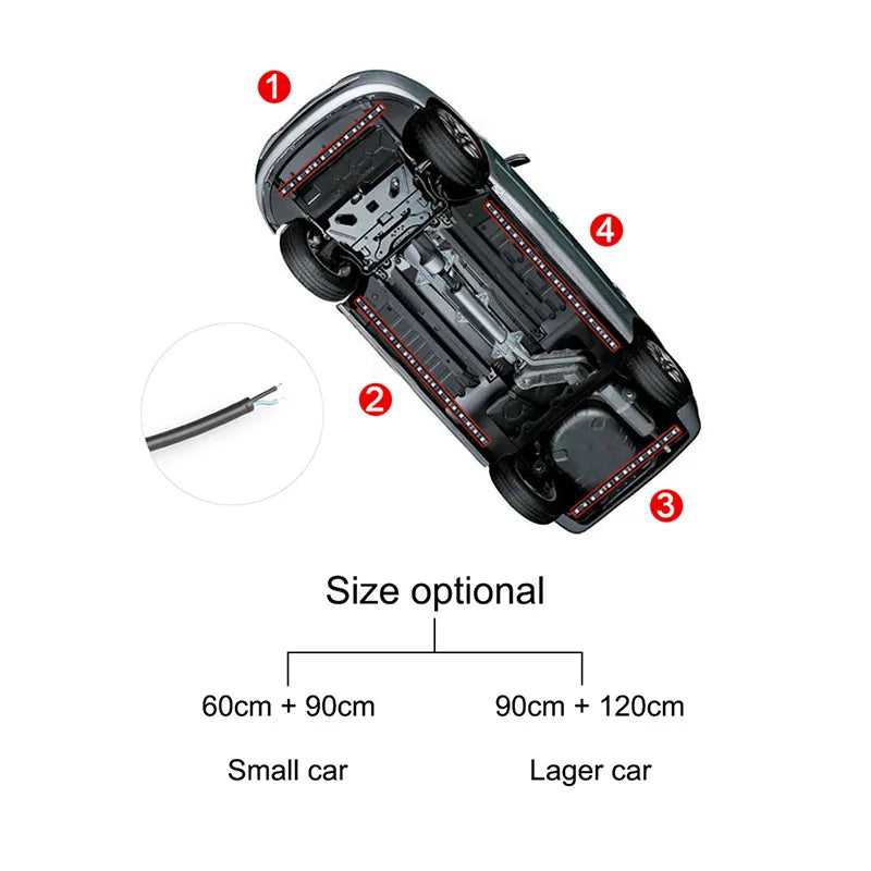 Car Underglow Neon LED Strip Kit — 8 Colour, Sound Active, App &amp; Remote Control