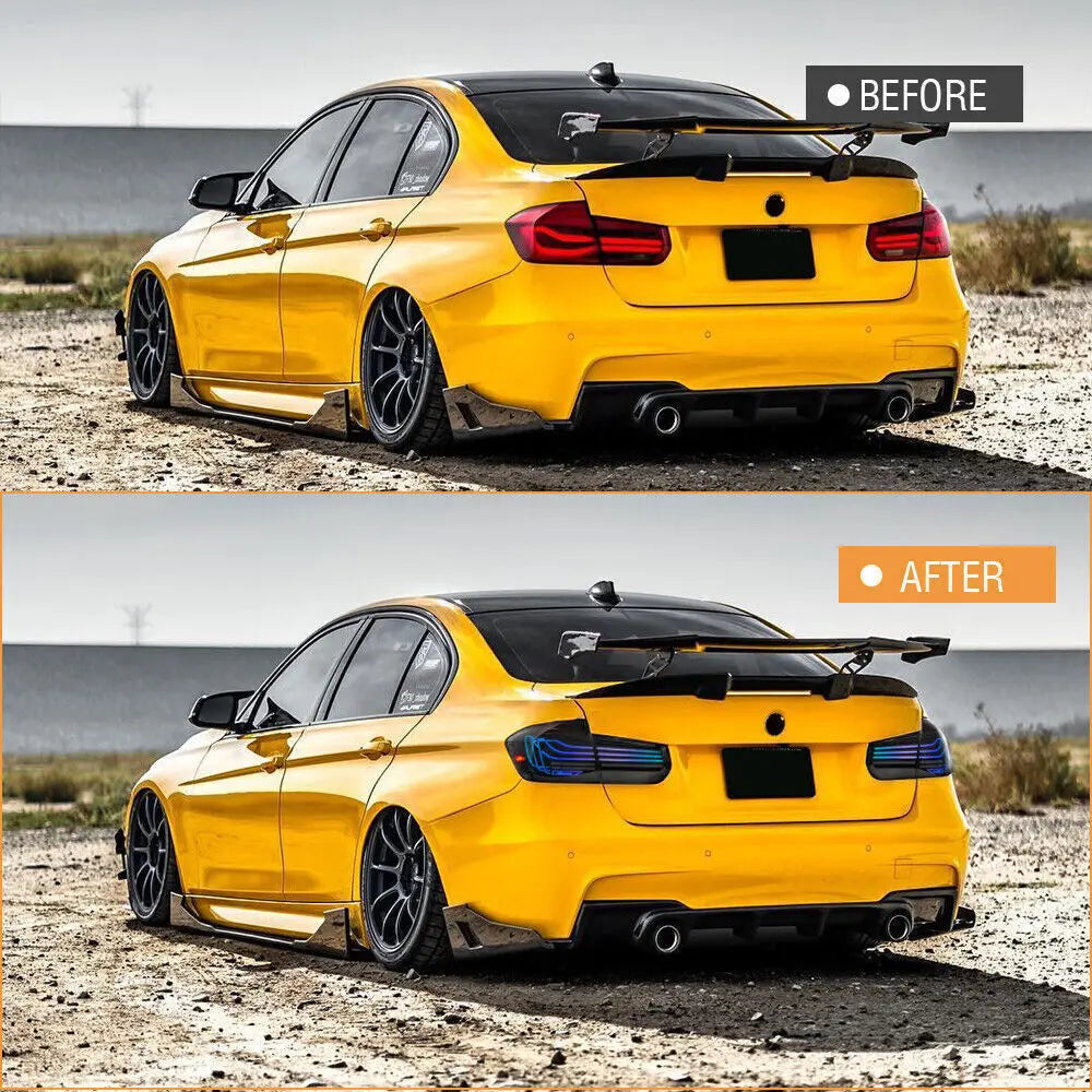 1Pair RGB Color LED Tail Light Fit For BMW 3 Series F30 Sedan 2013-2018 Rear Lamp Car Headlight Accessories