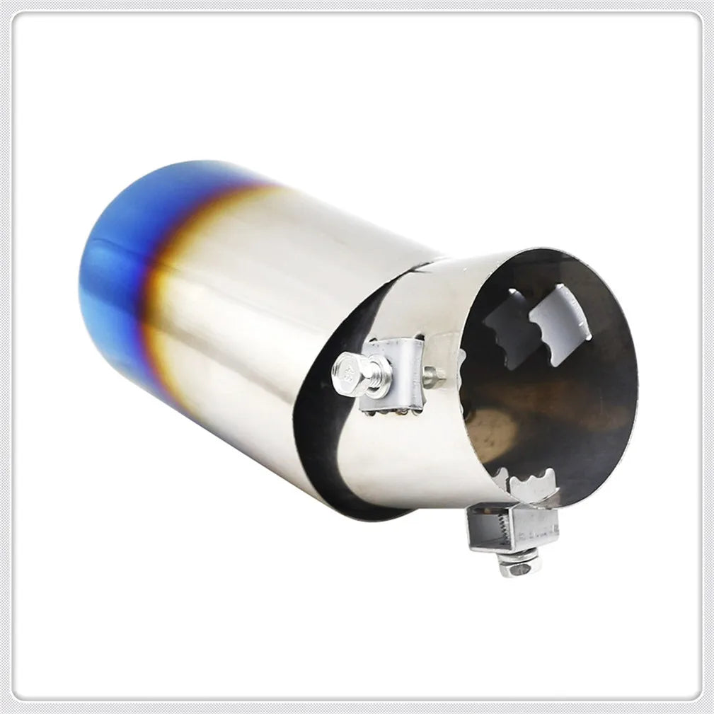 Tail Muffler Exhaust Tip Pipe Silver Universal