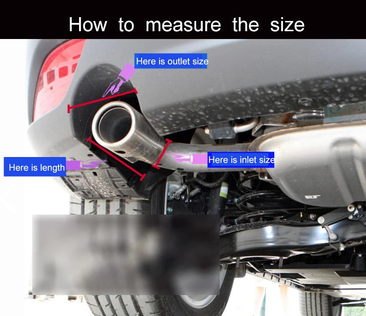 Universal Stainless Steel Muffler Tip Carbon Fiber