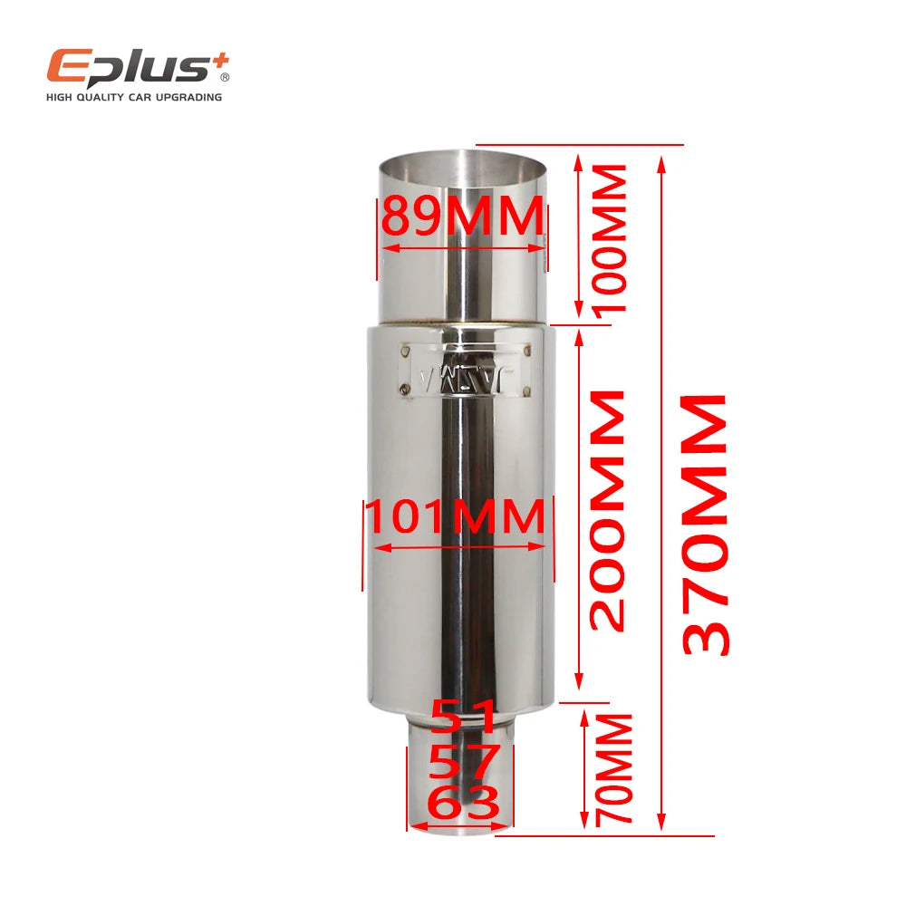 Universal Straight Drum Stainless Steel Muffler Tail Pipe