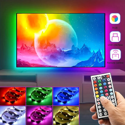 USB RGB LED Strip Light — App / IR / Bluetooth Control, TV Backlight &amp; Home Ambient