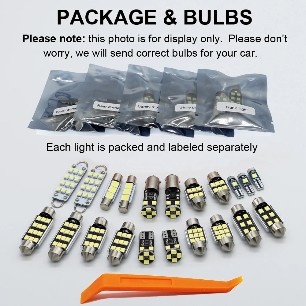 No Error LED Interior Light Kit — VW Golf MK4 MK5 MK6 MK7 / Jetta / Passat B5 B6 B7 / Polo 6R 6C 9N