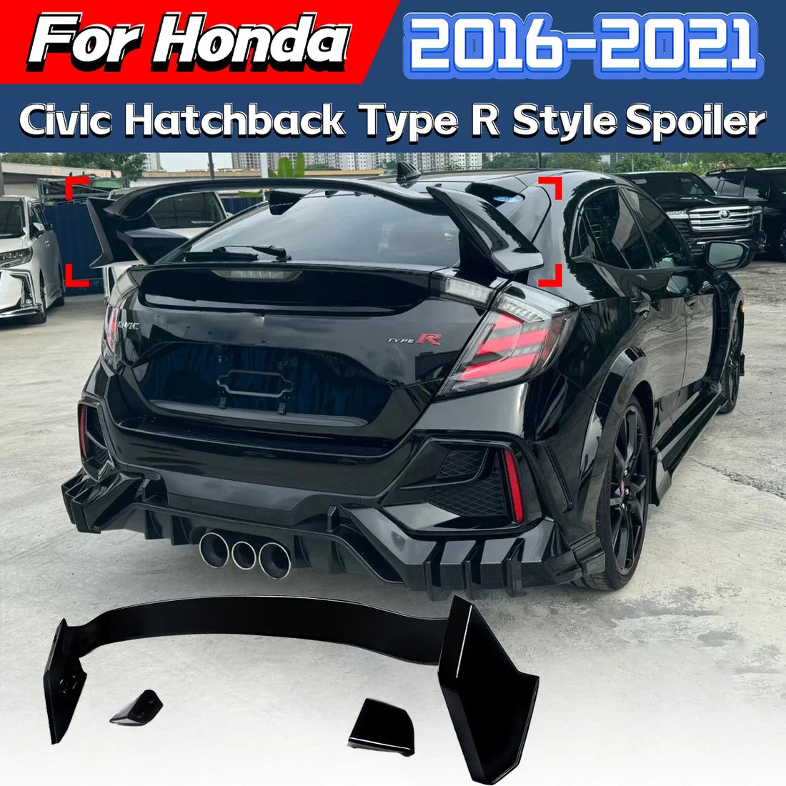 Honda Civic 2016 - 2021 Type R Style Spoiler