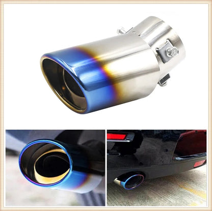 Universal Silver Muffler Exhaust Tip — Suits All Cars