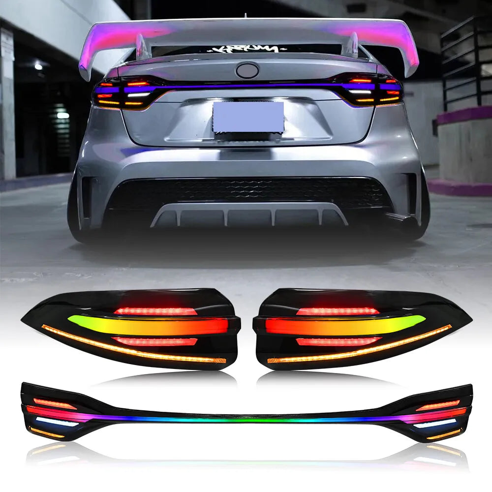 Toyota Corolla 2020–2024 RGB LED Tail Light Assembly — Sequential, Pair