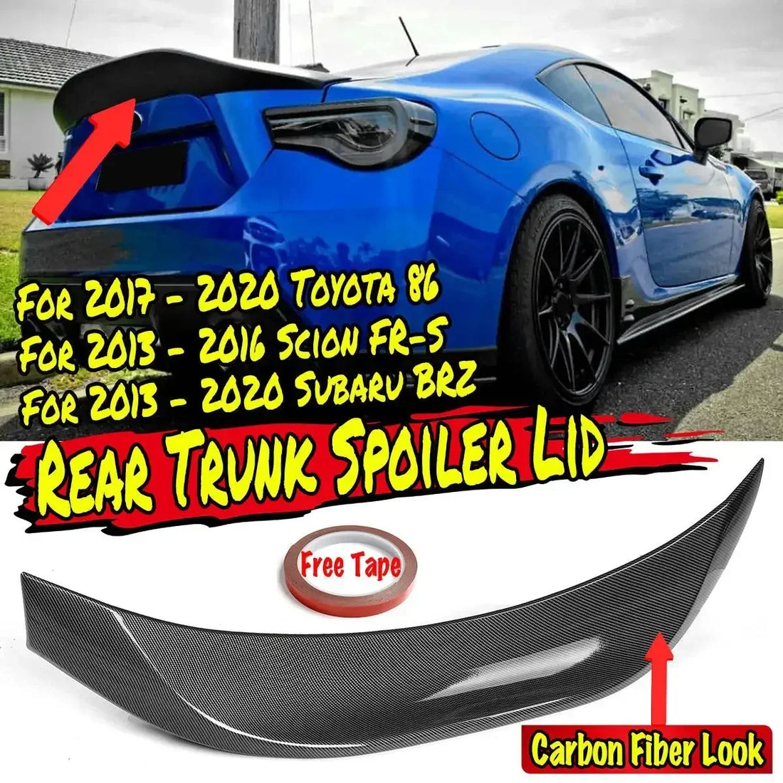 Subaru BRZ 2013-20 / Toyota 86 2017-2020 Scion FR-S 2013-2016 Spoiler