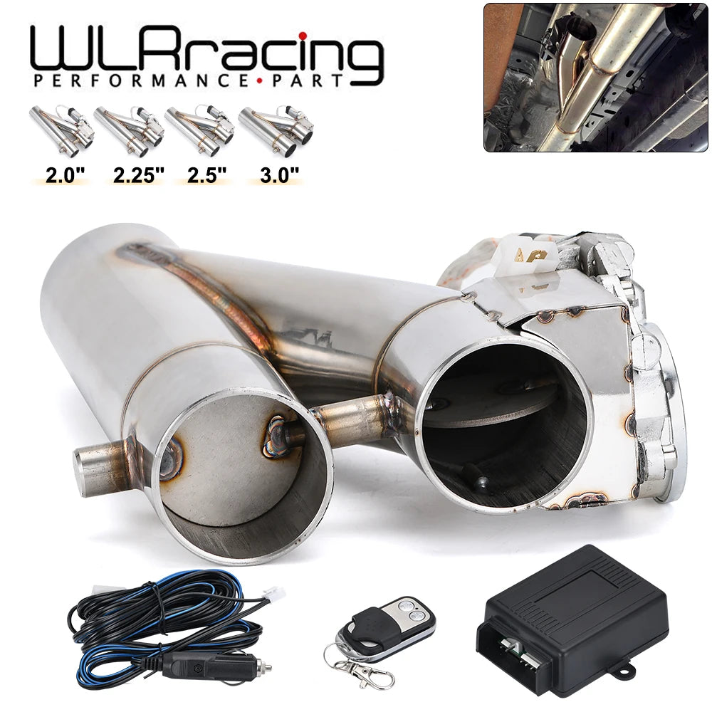 Universal Stainless Steel Dual-Valve Electric Exhaust Downpipe Cutout With Remote