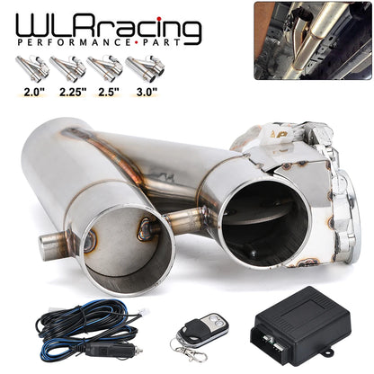 Universal Stainless Steel Dual-Valve Electric Exhaust Downpipe Cutout With Remote