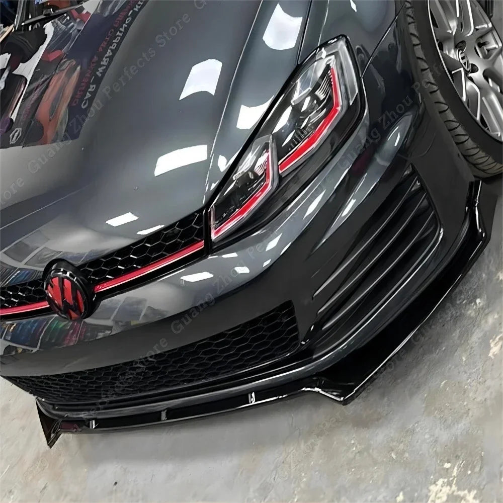 Maxton Style Gloss Black Front Bumper Splitter Golf