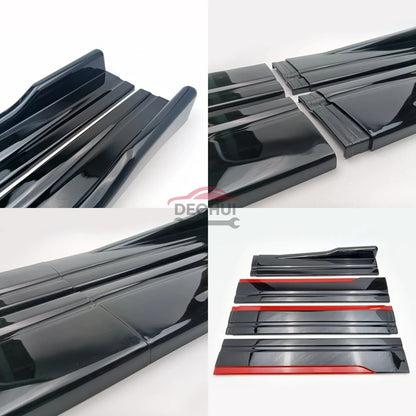 Universal Car Side Skirt 8 Pcs Winglet Splitters Lip Side Spoiler
