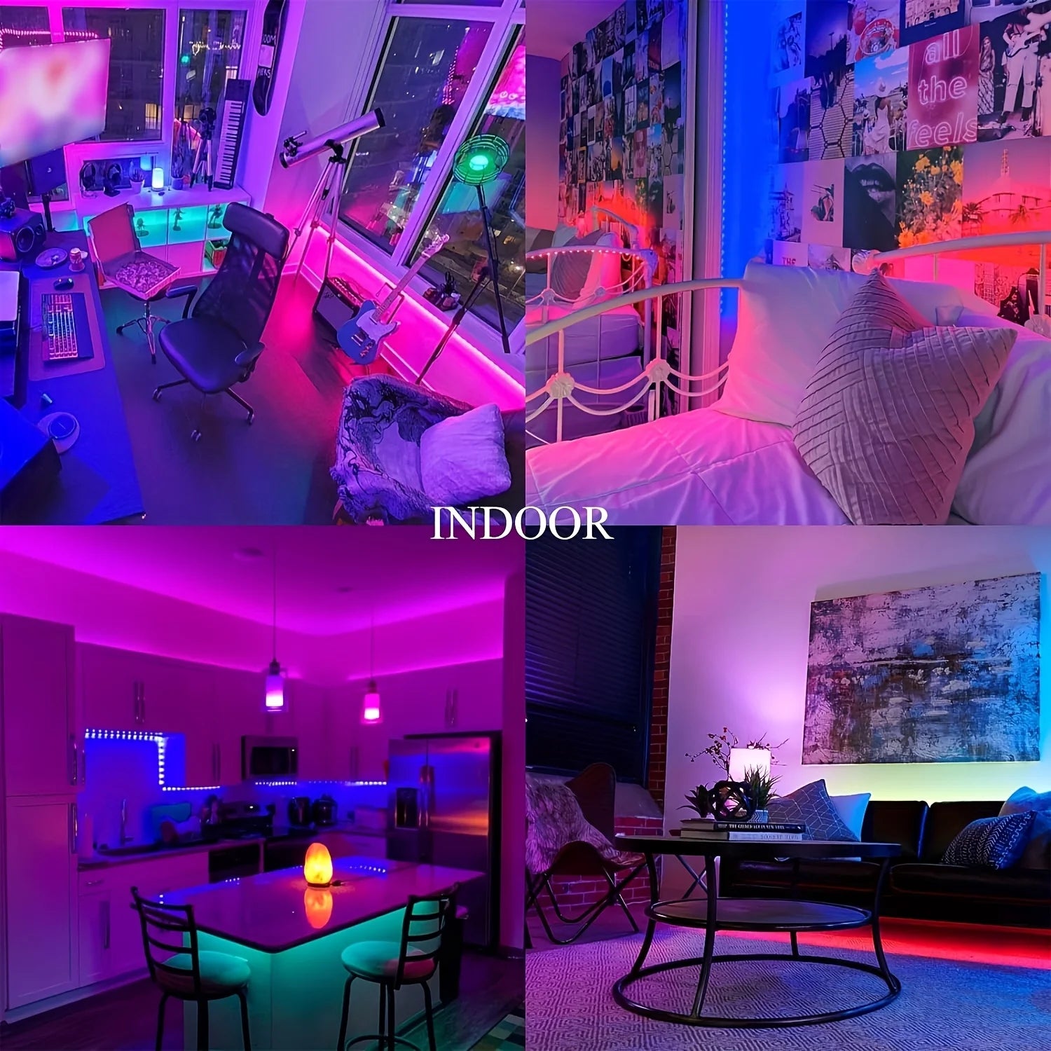USB RGB LED Strip Light — App / IR / Bluetooth Control, TV Backlight &amp; Home Ambient