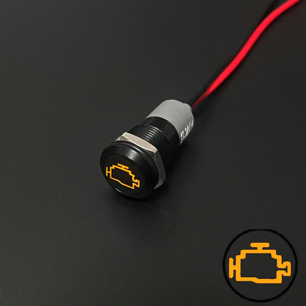 Waterproof Lamp 8/12/14MM 12V 24V Car Boat LED Indicator Light Instrument Warning Dashboard Turn Signal Pilot Lights Customized