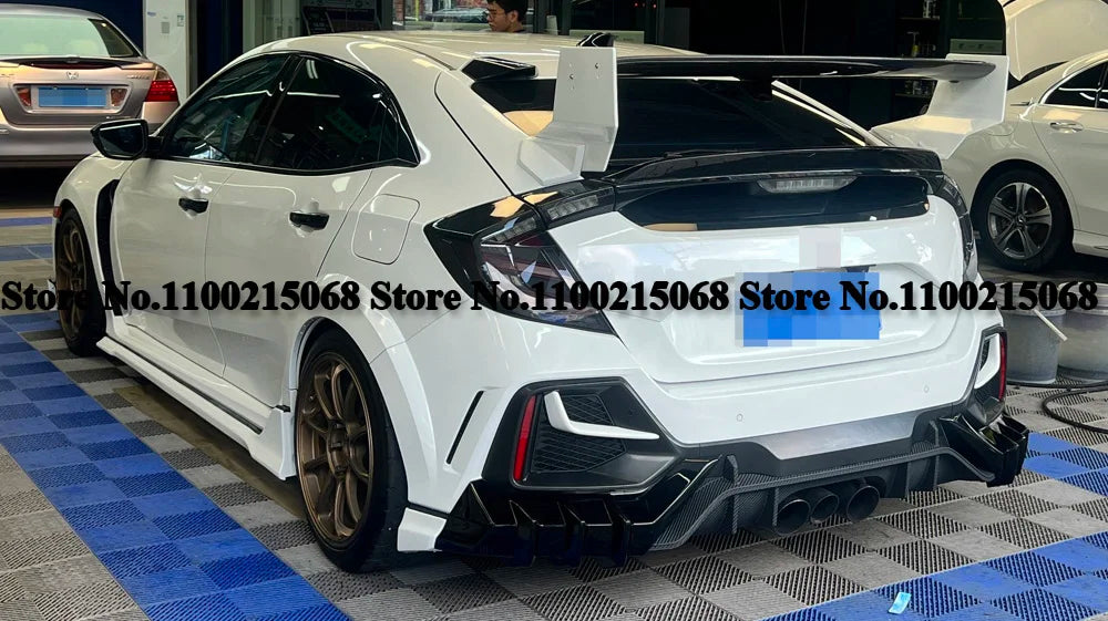 Honda Civic FK7 FK8 Carbon Fiber Side Skirts 2016–2021