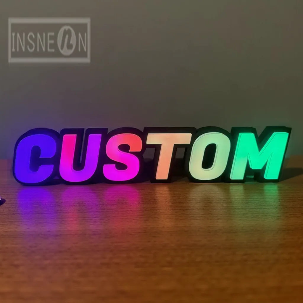 Custom RGB Metal LED Sign Wall Logo Luminous Letter Outdoor Company Store Light Signboard,Business 3D Acrylic Signage Decoration
